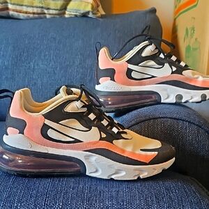 Nike Air Max 270 React Coral Black White Sneakers
